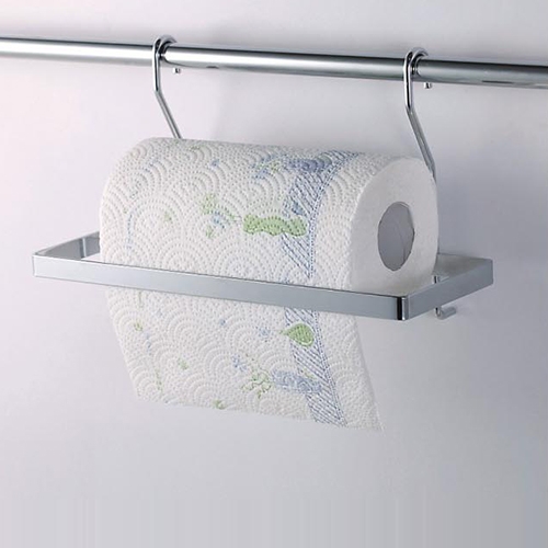 Single layer paper towel rack